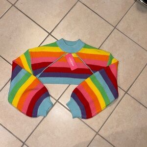 Cute colorful crop sweater for the winter